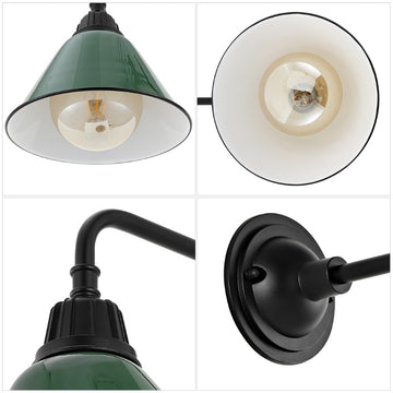 Croydon 9.63" Farmhouse Industrial Indoor/Outdoor Iron LED Gooseneck Arm Outdoor Sconce